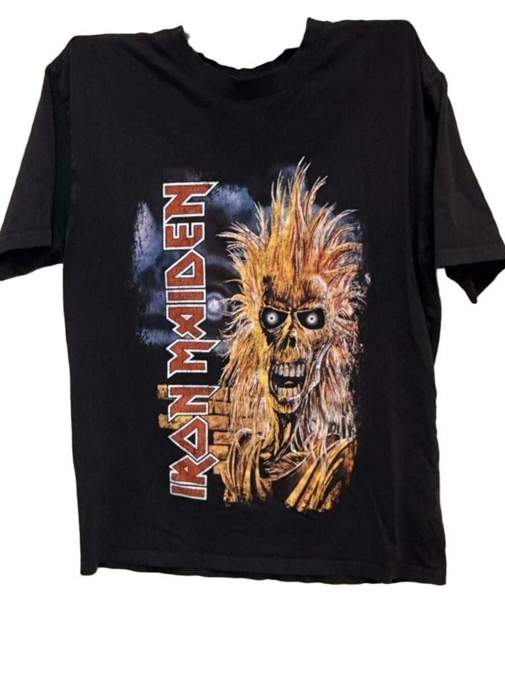 Iron Maiden Eddie First Album Cover Black T-Shirt
